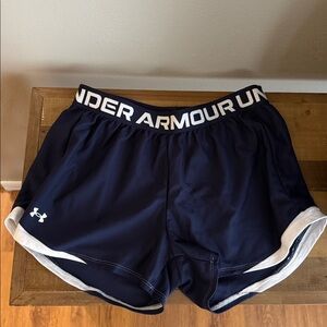 Under Armour Dark Blue Shorts with White Accents